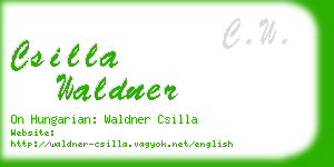 csilla waldner business card